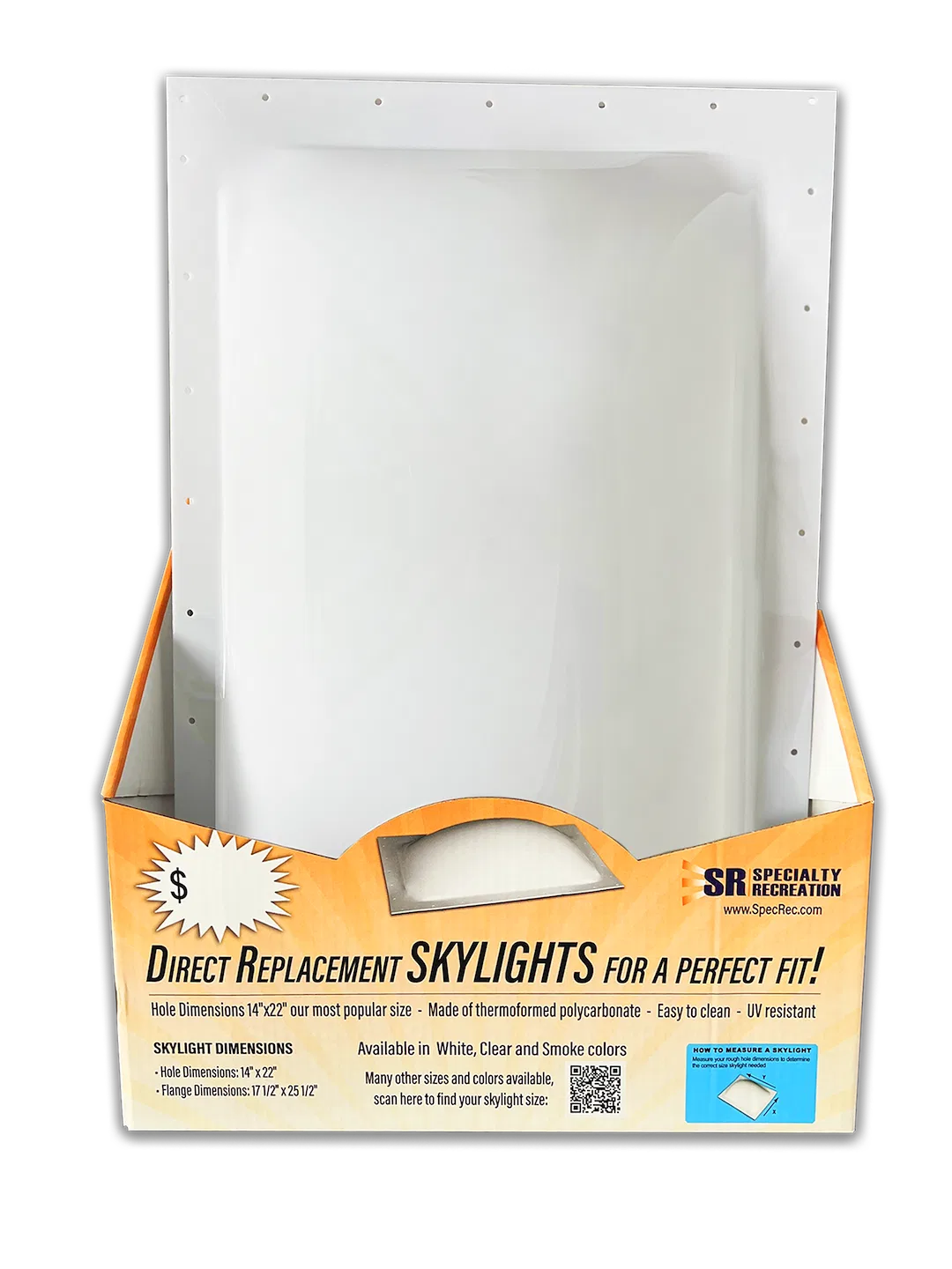 SL1422BX – S.RECREATION Point Of Purchase Display, Retail Ready Skylight Display 22 Inch Length x 14 Inch Width Openi...
